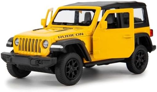 imtfzct 1/36 Jeep Wrangler Rubicon Casting Auto Modell,Zink Legierung Kinder Spielzeug Auto, Freizeit Auto, Kinder Spielzeug Auto, Geschenk für Jungen und Mädchen(gelb)