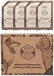 Crate 61 Organics, Unscented 4-Pack, All Natural Cold Process Pet Dog Shampoo Bar. pH Balanced, 100% Plant Based. Plastic Free (Unscented)