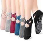 Geyoga 6 Pairs Yoga Socks for Women