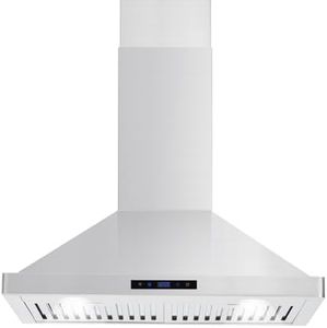 Efficient Range Hood 400CFM for Ductless Wall 30 inch with 2m Duct, Control, Timer, Ducted Convertible Stove