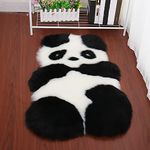 Panda Mat, 2x3ft Panda Rug, Shag Area Rug Soft Fluffy Faux Fur Rugs Funny Animal Shape for Home Floor Sofa Mat Living Room Kids Bedroom