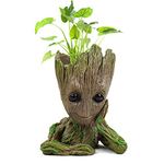 Baby Groot Flower Pot with Drainage Hole, Cute Succulent Pot Baby Groot Planter Holder Pencil Pen Holder Home Office