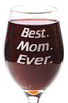 (330ml, Best Mom Ever) - Funny Guy Mugs Best Mom Ever Wine Glass, 330ml - Unique Gift for Women, Mom, Daughter, Wife, Aunt, Sister, Girlfriend, Teacher or Coworker (Several Styles To Choose From)