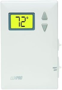 Lux Pro PSD010B Mechanical Non-Programmable Thermostat; 1 Heat Only; Without Fan; Batteries Included