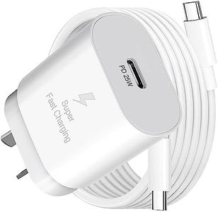 25W Super Fast Charger, USB C Wall Charger with 1m Type C Cable for Samsung, Aerostralia 25W USB C Wall Plug Compatible with Galaxy Ultra S24/S23/S22/S21, A54, Note 20,Galaxy Watch，iPhone 15 pro, iPad