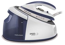 Morphy Richards SpeedSteam Steam Generator Iron, Ceramic Non-stick Soleplate, 240g Steam Boost, 140g Steam Output, 5.5 Bar Pressure, Detachable 1.7L Water Tank, 3000W, White/Purple, 333202