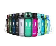 Super Sparrow Sports Water Bottle - 350ml - Non-Toxic BPA Free & Eco-Friendly Tritan Co-Polyester Plastic - For Running, Gym, Yoga, Outdoors and Camping