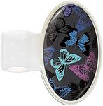 Prestige Medical Printed Stethoscope ID Tag, Butterflies Grey (S8-BTG)