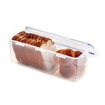 Lock & Lock Classics Rectangular Plastic Bread Box with Divider (Transparent, 5 litres)