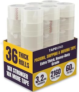 Tape King Clear Packing Tape Super Thick - 60 Yards Per Roll (Case of 36 Rolls) - Strong 3.2mil, Heavy Duty Adhesive Commercial Depot Tape for Moving, Sealing, Packaging Shipping, Office & Storage