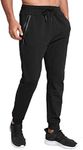 JustDay Mens Gym Workout Running Athletic Pants Black M