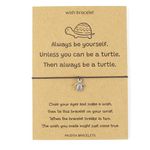 Always Be Yourself Unless You Can Be A Turtle, Charm Wish String Bracelet