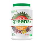 Genuine Health Greens+ Extra Energy Superfood Powder, 60 servings, Spirulina and Wheat Grass, Natural Orange Flavour,797g - Value Size