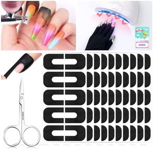 Saviland 100PCS Nail Polish Protector for Fingers: 99.99%+ U V Protection Cuticle Protector for Nail Painting U-Shaped Nail Protector Peel Off Nail Tape for French Tip Nails Stamp Nail Art