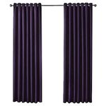 Olivia Rocco Blackout Eyelet Curtains Black Out Thermal Ring Top Curtain Pair Window Treatment Living Room Bedroom (Purple, 66" (Width) x 54" (Drop))