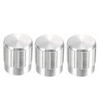 uxcell 3Pcs 16x14mm Aluminum Alloy Potentiometer Rotary Knob,for 6mm Diameter Shaft Guitar Volume Knob.