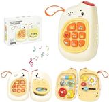 Baby Phone Toy 6-12 Months with Music, Busy Board for Babies 6-12 Months, Travel Toys for Toddlers 1-3, Baby Pretend Play, Sensory Interactive Toys, Gift for 6 to 12 Months Boy Girl, Motor Skills Toy