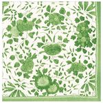 Caspari Delft Paper Dinner Napkins in Green, 20 Per Package