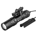 OLIGHT Odin Mini Tactical Light Max 1250 LumensFlashlight, Equipped with Removable Slide Rail Mount Light, Powered by Rechargeabl Battery Pistol Torch, Mlok Mount Included (Black)