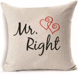 Cushion Covers - Mr&Mrs/Mr&Mr/Mrs&Mrs/Mr Right & Mrs Always Right/Mr&Mrs-A Love Story (Mr Right Cushion)