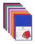 Glitter Foam Sheets Craft Foam Craft EVA Foam Shiny Glittery Sparkle Colour Flexible Soft Touch Easy Cut Card Making Art Crafts 210mm × 297mm A4 Size 1.8mm Thick (10 Colours – 10 Sheets)