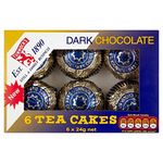 Tunnock's Tea Cakes Dark Chocolate 6 x 24g - Pack of 2