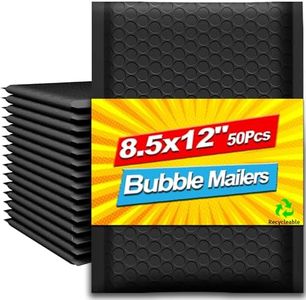 Axidou Bubble Mailers 8.5x12 Inches 50 Pack, Waterproof and Tear-Resistant Padded Mailers, Self-Sealing Bubble Mailers for Small Business, Jewelry, Cosmetics, Boutiques and More