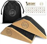 ALAIYE Squat Wedge Blocks (Set of 2) – Non-Slip Slant Boards for Lower Body Workouts, Ankle and Calf Stretching - Yoga Blocks, Designed to Elevate Heels and Squat Support - Includes Carry Bag