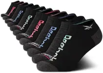 Reebok Women's Low Cut Socks - 12 Pack Performance Cushioned Comfort No Show Socks - Athletic Socks for Women (4-10), Size 4-10, Black