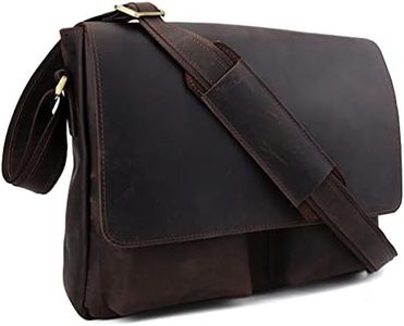 Tiding Leather Messenger Bag for Men Vintage 13 Inch Laptop Bag Work Business Satchel Crossbody Shoulder Bag