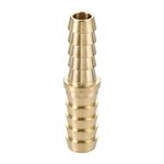 uxcell Hose Barb Fitting, 5/16 to 3/8 Inch Brass Hollow Straight Quick Connector for Water Fuel Air Oil Gas