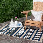 2' x 3'7, Navy/Beige : Safavieh Courtyard Collection CY6062-268 Navy and Beige Indoor/Outdoor Area Rug (2' x 3'7")