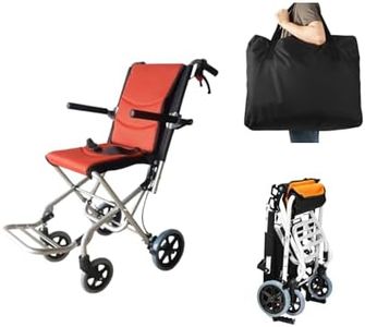 MobilityKart Ultra Lightweight Folding Transit Wheelchair With Carry Bag