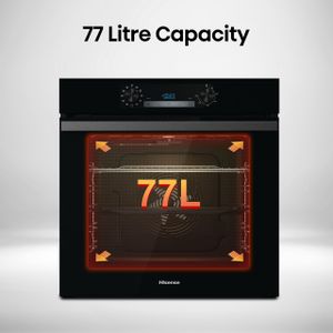 Hisense 77L Electric Oven – Black