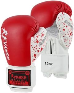 Revansh Avenger Boxing Gloves, Training & Sparring Gloves for Men & Women, Hook & Loop Wrist Support, Multi-Layer Foam Padding, Ventilated Palm, Heavy Bag, Kickboxing, Muay Thai & Fitness Training