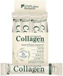 Great Lakes Wellness Collagen Peptides Powder Supplement for Skin Hair Nail Joints - Unflavored - Quick Dissolve Hydrolyzed, Non-GMO, Keto, Paleo, Gluten-Free, No Preservatives - 20 Sticks