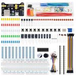 APKLVSR Electronic Starter Kit Breadboard Set Compatible with Arduino, Including Breadboard Wire Bridges Jumper Wire Set, LED Diodes Set, PCB Board, for Beginners Electronics Bausa