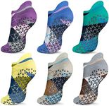 Hromec Non Slip Yoga Socks with Gri