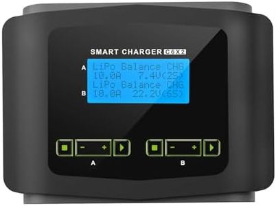 Dual lipo Battery Charger 1S-6S RC Car Battery Charger 240W 10A Balance Charger Discharge for LiPo/Li-ion/Life(1-6s) NiCd/NiMH/LiHV/PB Smart Battery RC Car Charger