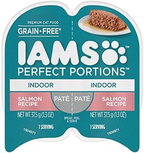 IAMS Perfect Portions Adult Wet Cat Food Grain Free Paté - Indoor - Salmon, 75g Tray (24 Pack)