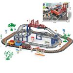 SOFTIES Toy Train with Track Set - Train Toys for Kids 5 Years & Up - Includes Car Racing Track for Kids, Dinosaur Toys for Kids 7 Years & Older - Ideal Train Set for Boys 7-14 Years