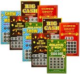 STOYKS 10 Fake Lottery Tickets and Scratch Off Cards That Look Real - Winning $500K $200K $100K Ticket Hilarious and Shocking Pranks Gag Big Time Money, Assorted