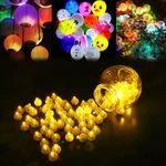 URAQT LED Balloon Lights, 100 PCS Balloon Lights Warm White Mini Led Lights, DIY Paper Lanterns Lights, Waterproof Tiny LED Lights for Balloon Paper Lantern Pumpkin Neon Birthday Party Decoration