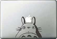 Vati Leaves Removable Creative Cartoon My Neighbor Totoro Decal Sticker Skin Art Black for Apple MacBook Pro Air Mac 13" 15" inch/Unibody 13" 15" Inch Laptop