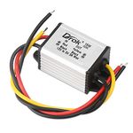 DROK 12V to 5V 3A 15W Waterproof Micro Buck Volt Converter DC-DC Car Auto Vehicle Power Supply Module Step-Down Voltage Transformer Volt Regulator Inverter Board with Waterproof Aluminum Case