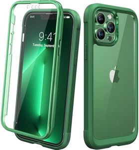 Diaclara for iPhone 13 Pro Max Case, Full Body Rugged with Built-in Touch Sensitive Anti-Scratch Screen Protector, Soft TPU Bumper Case for iPhone 13 Pro Max Case 6.7", Green