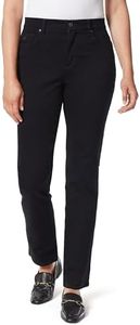 Gloria Vanderbilt Women's Amanda Classic High Rise Tapered Jean, Black, 14 Regular