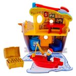 Disney Store Official Donald Duck House Play Set, 12Pc., 21.5cm / 8.5”, Kids Nautical Boat House Playset, Includes Donald Duck Doll, Couch, Boat, Chest, Gold Bars, TV, Picket Fence with Mailbox