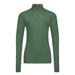 LeMieux Young Rider Base Layer Top - My Long Sleeve Athletic Thermal Shirts - Equestrian Apparel & Gear for Horseback Riding (Hunter Green/13-14 Years)