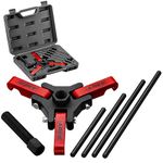 ARES 71002 - Harmonic Balancer Puller Set - Remove Damper Pulleys in Tight Engine Compartments Without Removing The Radiator - Storage Case Included